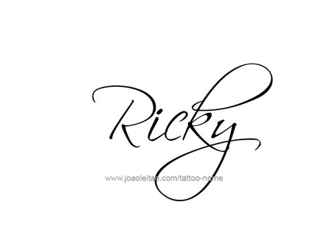 ricky tattoo design|31 Ricky Name Tattoo Design Styles